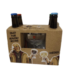 St.Bernardus New Gift pack 4x33cl + Glass